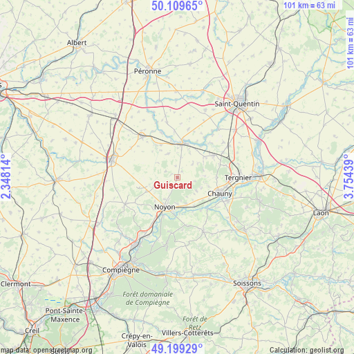 Guiscard on map