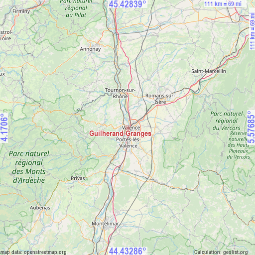 Guilherand-Granges on map