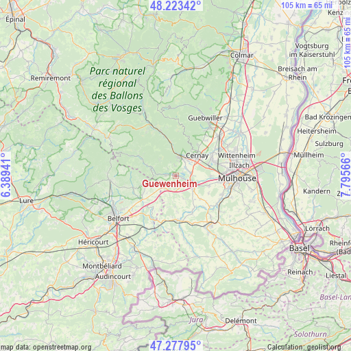 Guewenheim on map