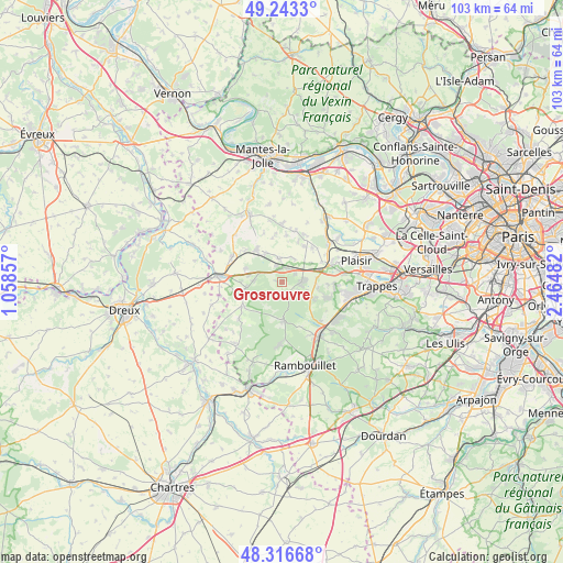 Grosrouvre on map