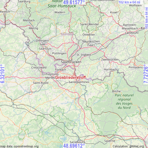Grosbliederstroff on map