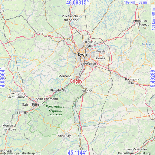 Grigny on map