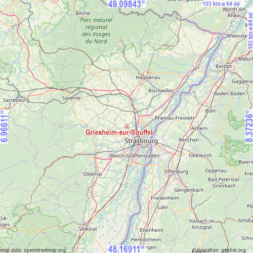 Griesheim-sur-Souffel on map