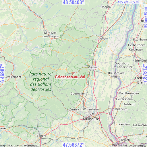 Griesbach-au-Val on map