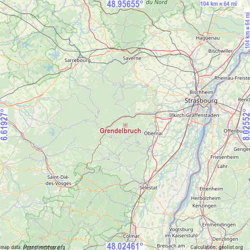 Grendelbruch on map