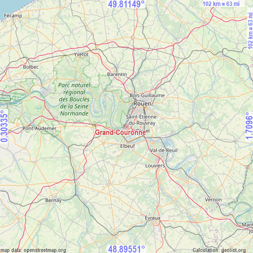 Grand-Couronne on map