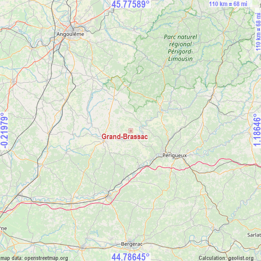 Grand-Brassac on map