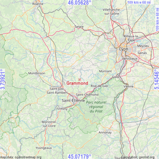 Grammond on map