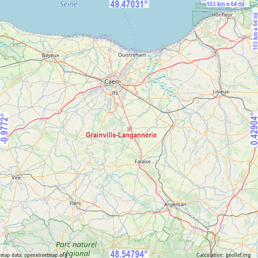 Grainville-Langannerie on map