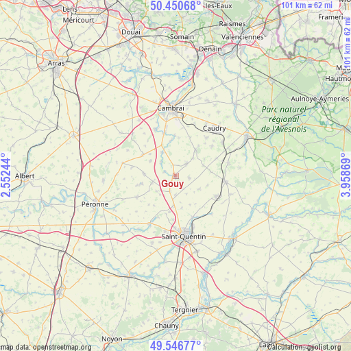 Gouy on map