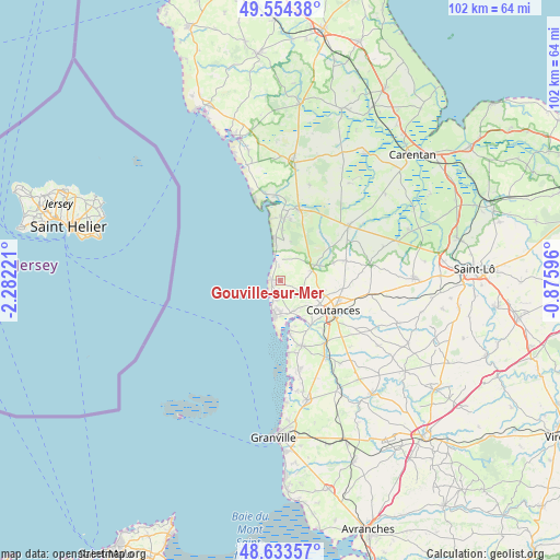 Gouville-sur-Mer on map