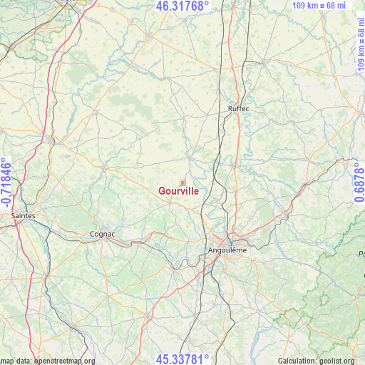 Gourville on map