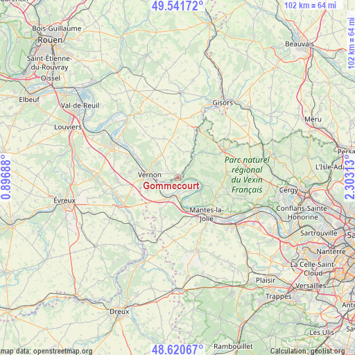 Gommecourt on map