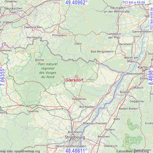 Gœrsdorf on map