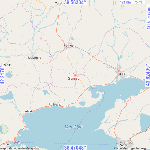 Sarısu on map