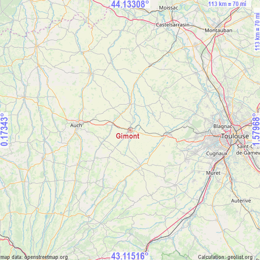 Gimont on map