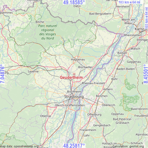 Geudertheim on map