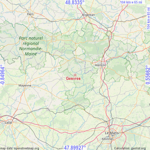 Gesvres on map