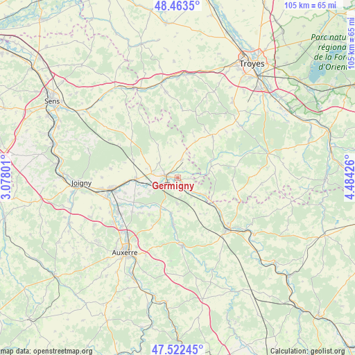 Germigny on map