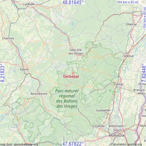Gerbépal on map