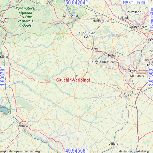 Gauchin-Verloingt on map