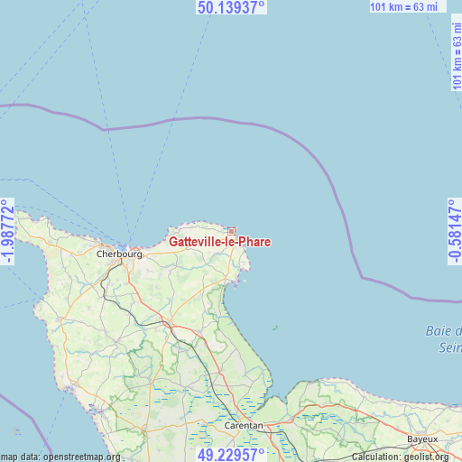 Gatteville-le-Phare on map