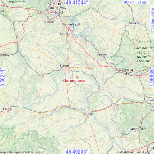 Garencières on map