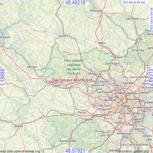 Gaillon-sur-Montcient on map