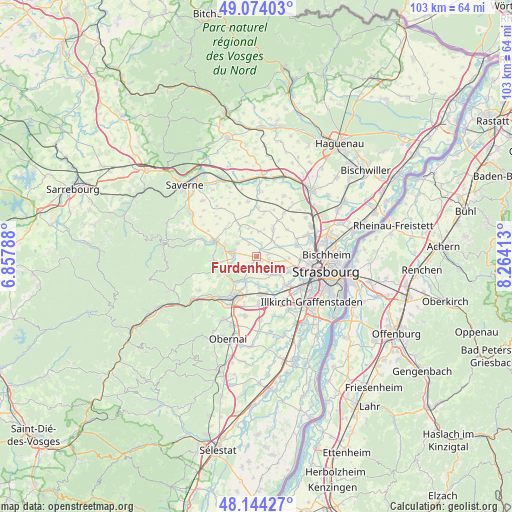 Furdenheim on map