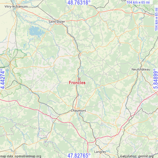 Froncles on map