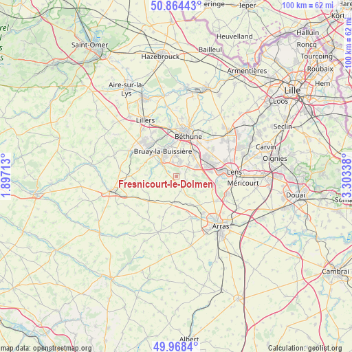 Fresnicourt-le-Dolmen on map