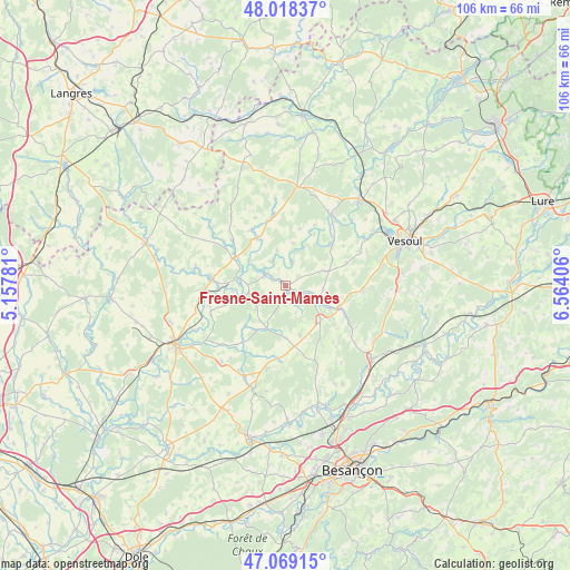 Fresne-Saint-Mamès on map