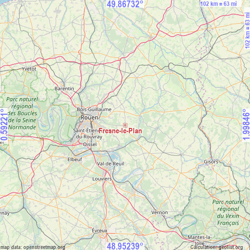 Fresne-le-Plan on map