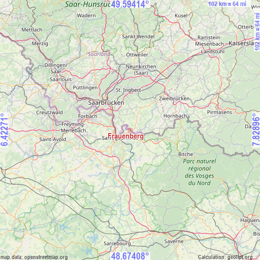 Frauenberg on map