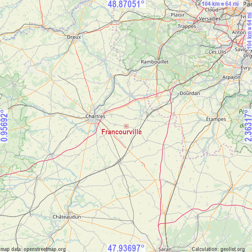 Francourville on map