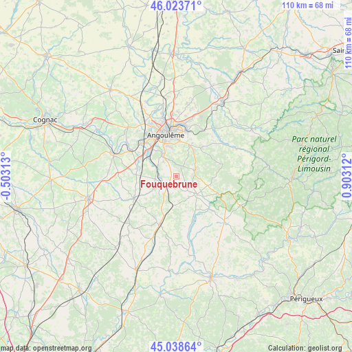 Fouquebrune on map