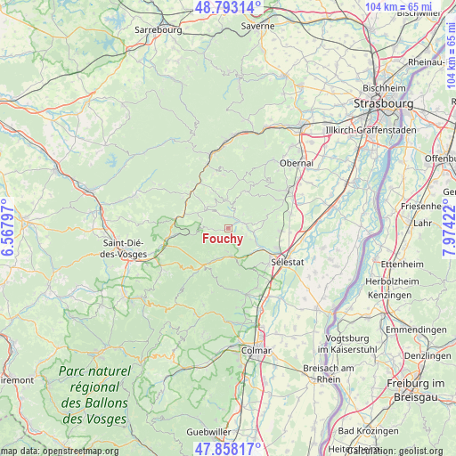 Fouchy on map