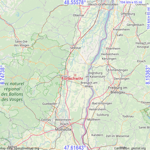 Fortschwihr on map