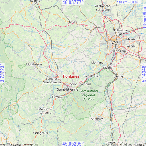 Fontanès on map