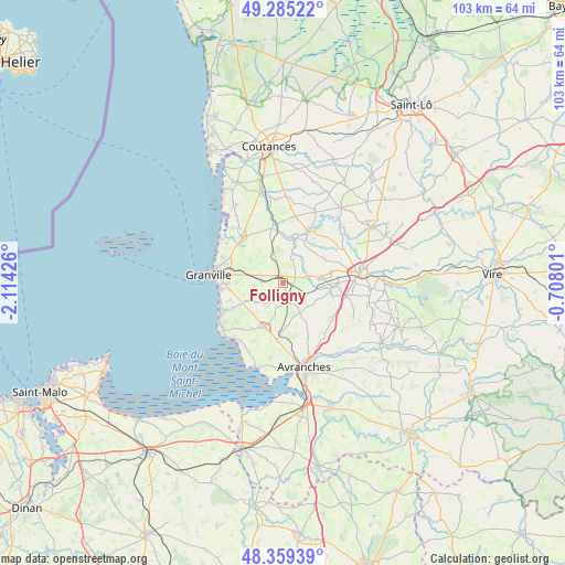 Folligny on map