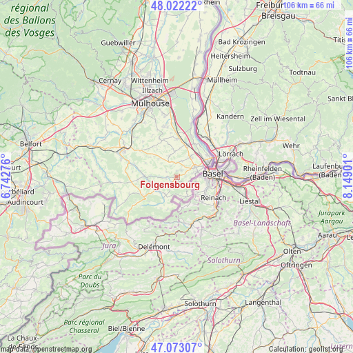 Folgensbourg on map