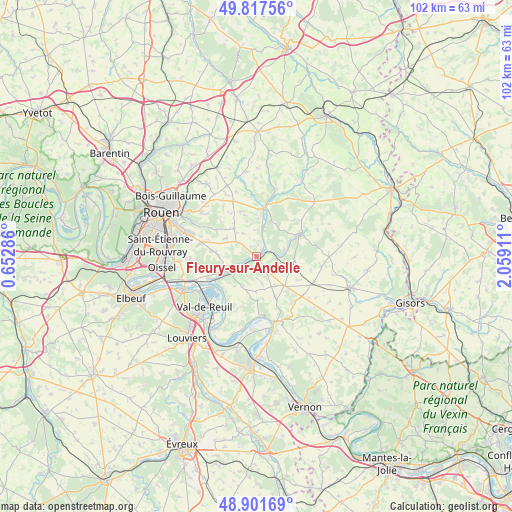 Fleury-sur-Andelle on map