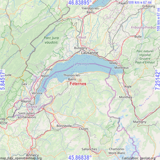 Féternes on map