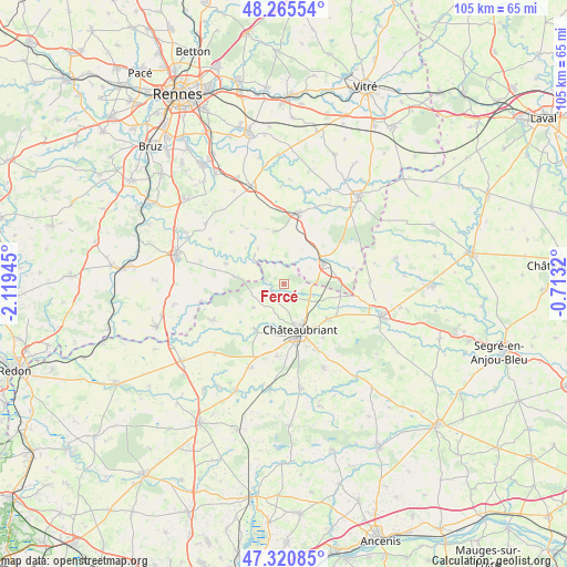 Fercé on map