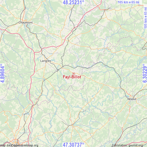 Fayl-Billot on map