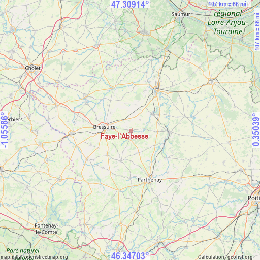 Faye-l’Abbesse on map