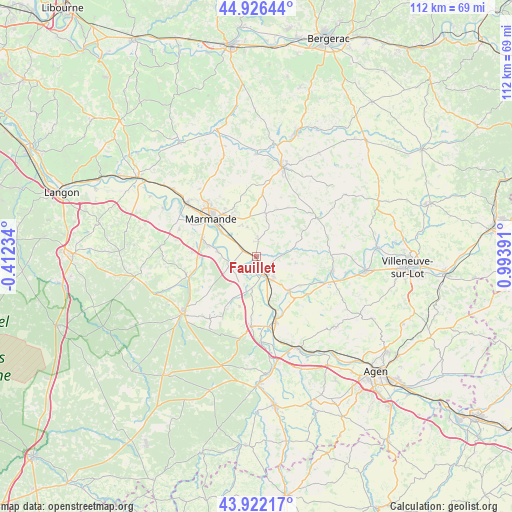 Fauillet on map