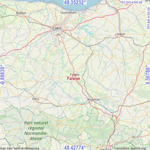 Falaise on map