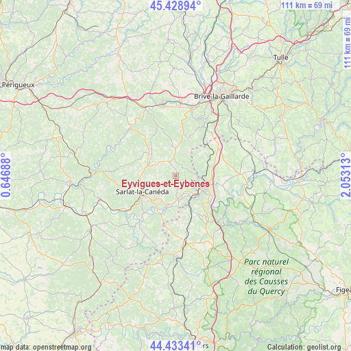 Eyvigues-et-Eybènes on map