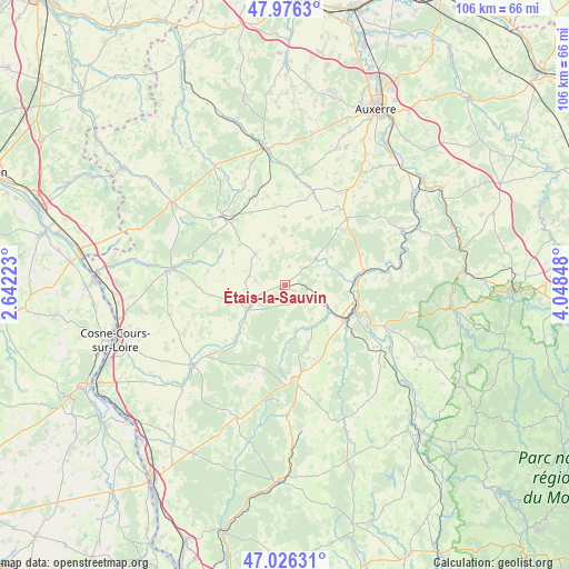 Étais-la-Sauvin on map